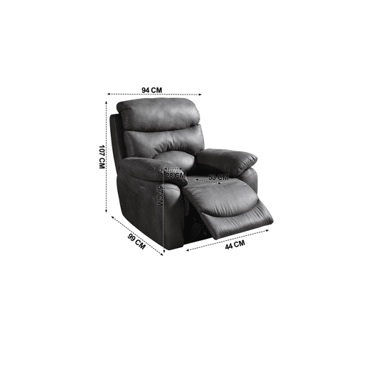 Poltrona relax elétrica microfibra ESPRIT
