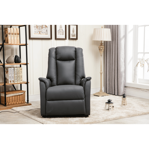 Poltrona relax elétrica pele sintética MAX antracite