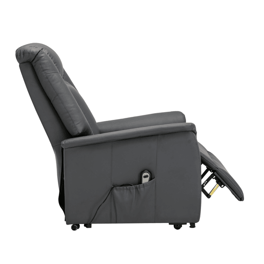 Poltrona relax elétrica pele sintética MAX antracite