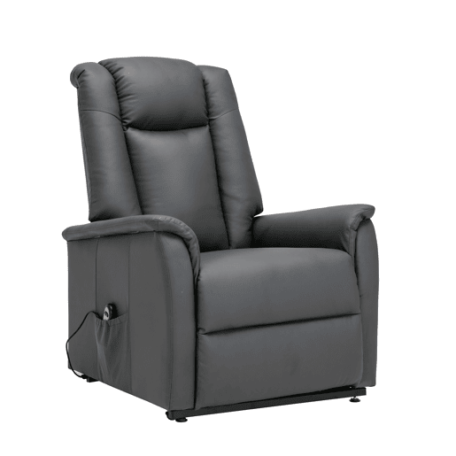 Poltrona relax elétrica pele sintética MAX antracite