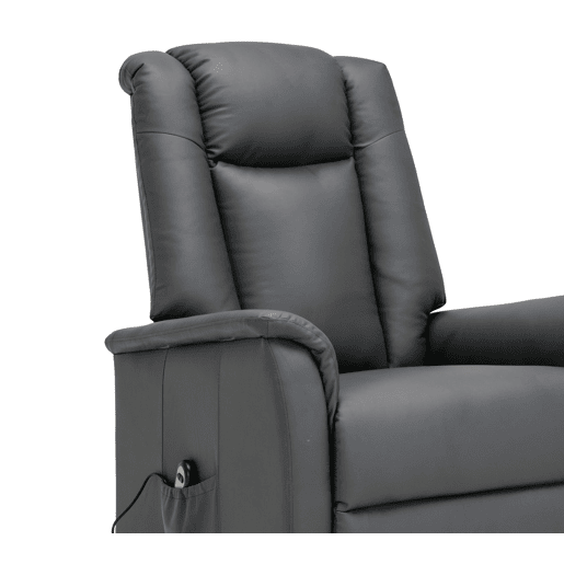 Poltrona relax elétrica pele sintética MAX antracite