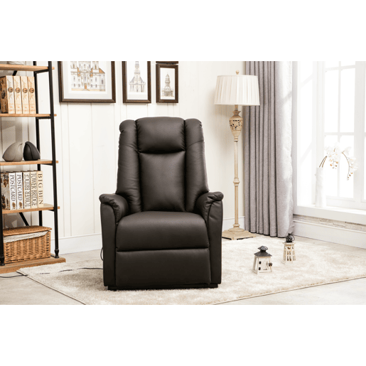 Poltrona relax elétrica pele sintética MAX chocolate
