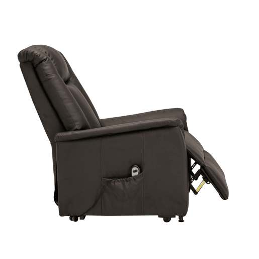 Poltrona relax elétrica pele sintética MAX chocolate