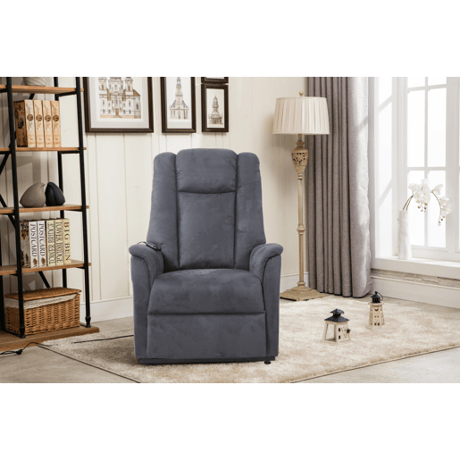 Poltrona relax elétrica de microfibra MAX cinza Poltrona relax elétrica de microfibra MAX cinza