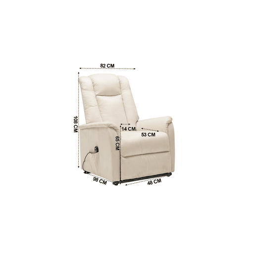 Poltrona relax elétrica de microfibra MAX bege