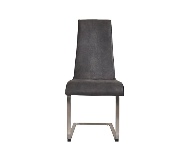 Silla de comedor VELUR gris oscuro
