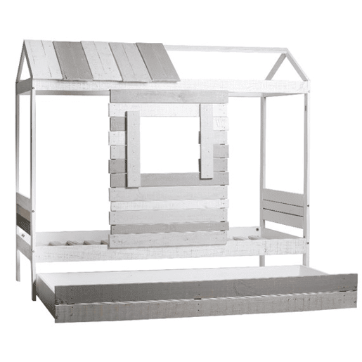 Cama 90x190cm CABANA branco e cinza Cama 90x190cm CABANA branco e cinza