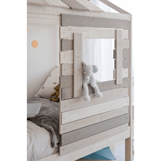 Cama 90x190cm CABANA branco e cinza Cama 90x190cm CABANA branco e cinza