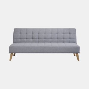 Sofá cama de tecido OLIVIA 2 lugares cinza