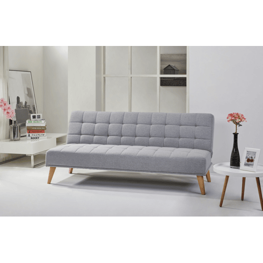 Sofá cama de tecido OLIVIA 2 lugares cinza Sofá cama de tecido OLIVIA 2 lugares cinza