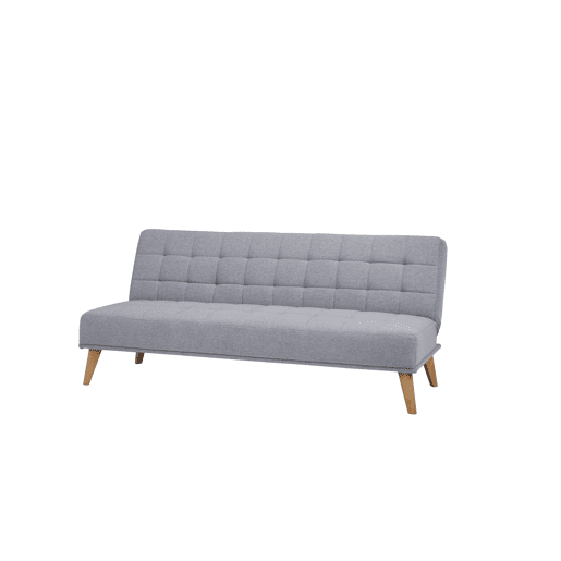 Sofá cama de tecido OLIVIA 2 lugares cinza