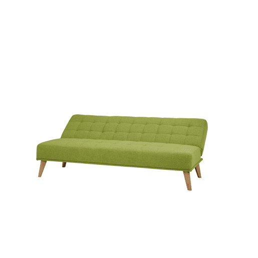 Sofá cama de tecido OLIVIA 2 lugares verde