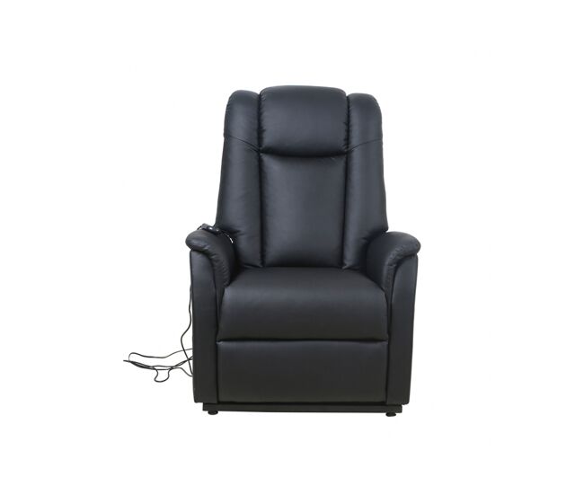 Sillón relax eléctrico piel sintética max negro - conforama