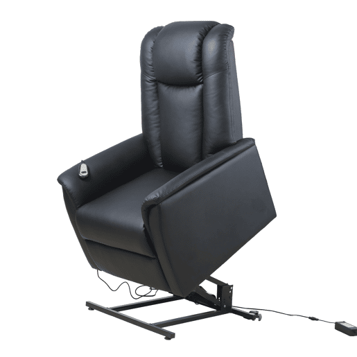 Poltrona relax elétrica pele sintética MAX preto