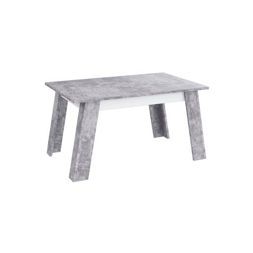 Mesa extensible de comedor AKRON branco e cinza Mesa extensible de comedor AKRON branco e cinza