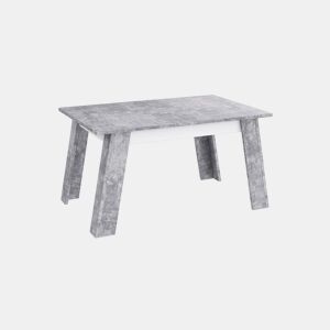 Mesa extensible de comedor AKRON branco e cinza