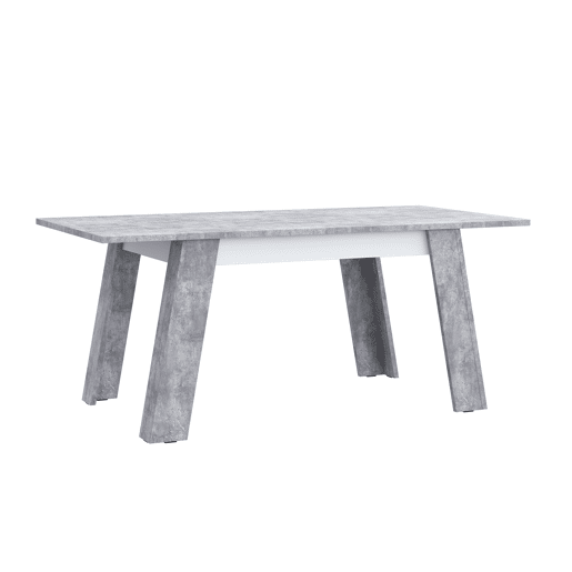 Mesa extensible de comedor AKRON branco e cinza Mesa extensible de comedor AKRON branco e cinza