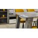 Mesa extensible de comedor AKRON Mesa extensible de comedor AKRON Blanco/ Gris