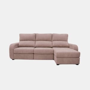 Chaise longue cama tecido APRIL dereita 4 lugares rosa