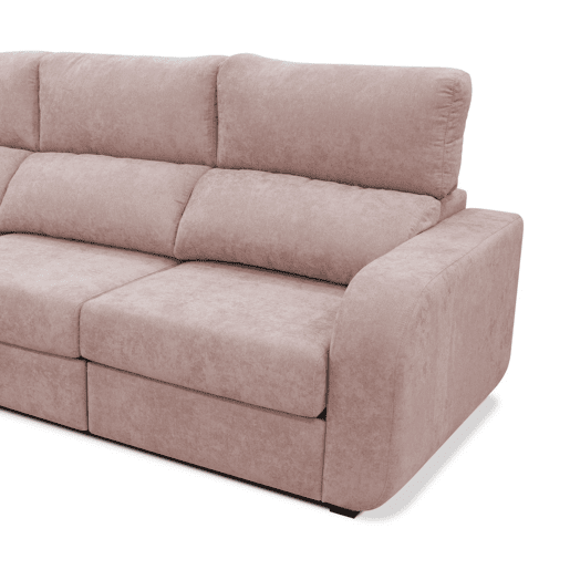 Chaise longue cama tecido APRIL esquerda 4 lugares rosa Chaise longue cama tecido APRIL esquerda 4 lugares rosa