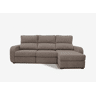 Chaise longue cama tecido APRIL dereita 4 lugares vison