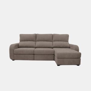 Chaise longue cama tecido APRIL dereita 4 lugares vison