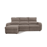 Chaise longue cama tecido APRIL esquerda 4 lugares vison