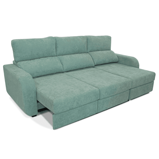 Chaise longue cama tecido APRIL dereita 4 lugares verde
