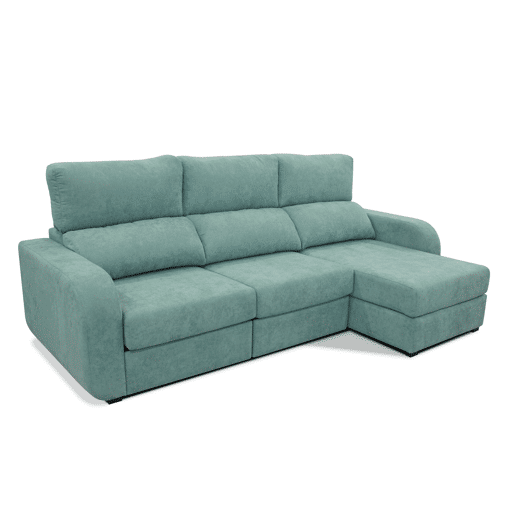 Chaise longue cama tecido APRIL dereita 4 lugares verde