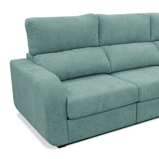 Chaise longue cama tecido APRIL dereita 4 lugares verde