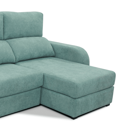 Chaise longue cama tecido APRIL dereita 4 lugares verde