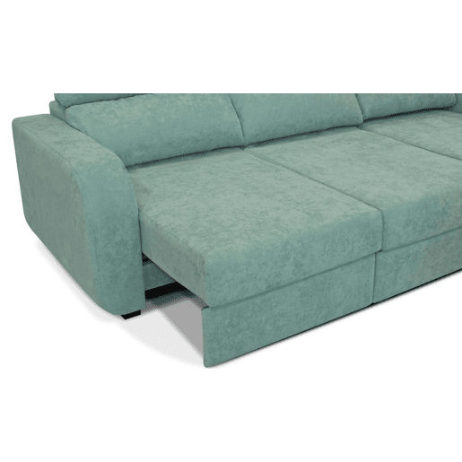Chaise longue cama tecido APRIL dereita 4 lugares verde