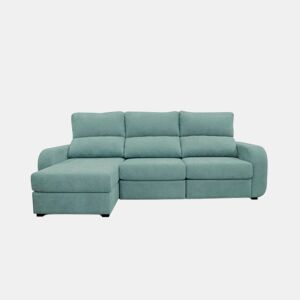 Chaise longue cama tecido APRIL esquerda 4 lugares verde