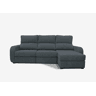 Chaise longue cama tecido APRIL dereita 4 lugares cinza