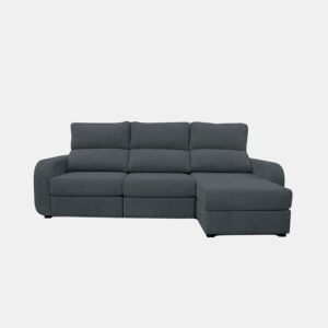 Chaise longue cama tecido APRIL dereita 4 lugares cinza