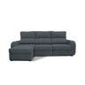 Chaise longue cama tecido APRIL esquerda 4 lugares cinza