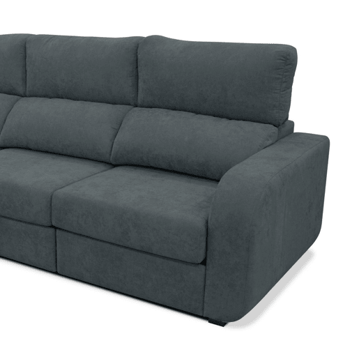 Chaise longue cama tecido APRIL esquerda 4 lugares cinza Chaise longue cama tecido APRIL esquerda 4 lugares cinza