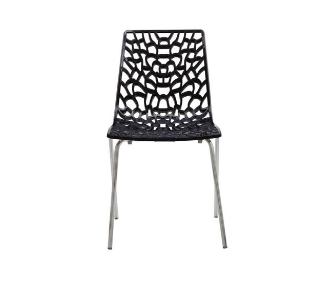 Silla de cocina donna fija pc negra - conforama