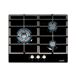 Placa cristal gas CATA LCI 6021BK 3 zonas 59cm negro Placa cristal gas CATA LCI 6021BK 3 zonas 59cm negro Negro