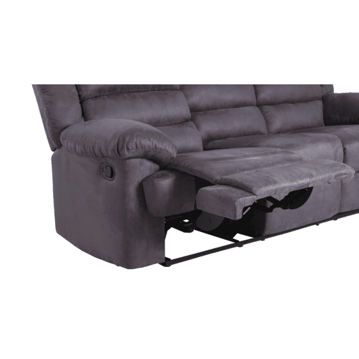 Sofá relax 3 lugares em microfibra antracite BERRY Sofá relax 3 lugares em microfibra antracite BERRY