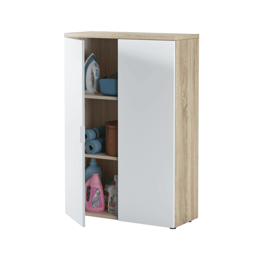 Estante ODIN com 2 portas na cor branca Estante ODIN com 2 portas na cor branca