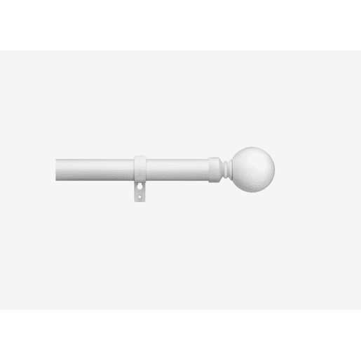 Varão de cortina extensível BOLA branca