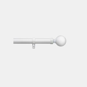 Varão de cortina extensível BOLA branca