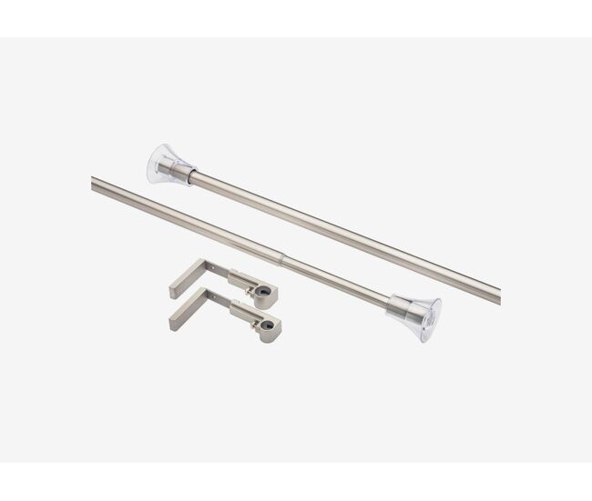 Barra cortina extensible air bell inox mate 120-210cm