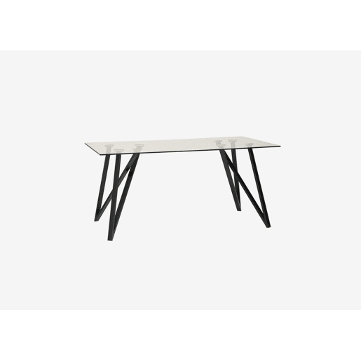 Mesa de jantar ARONA com pernas pretas