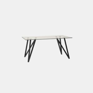 Mesa de jantar ARONA com pernas pretas