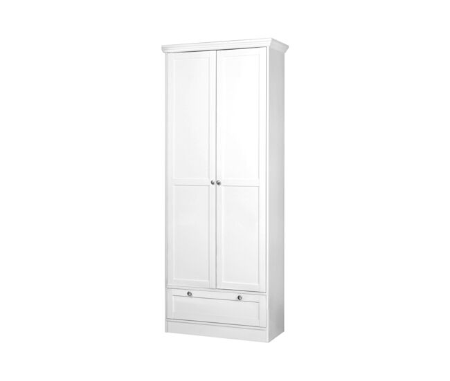 Armario lau puertas batientes 80x200cm blanco - conforama