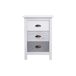 Mesita de noche 3 cajones AURA Mesita de noche 3 cajones AURA Blanco/ Gris