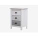 Mesita de noche 3 cajones AURA Mesita de noche 3 cajones AURA Blanco/ Gris