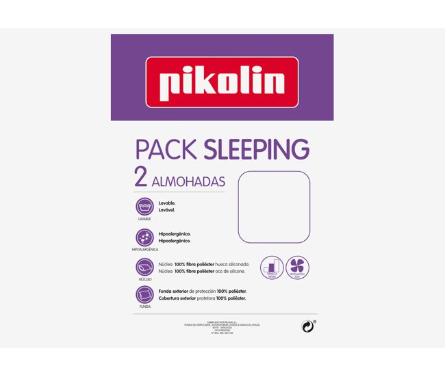 Pack 2 almohadas 70cm pikolin sleep
